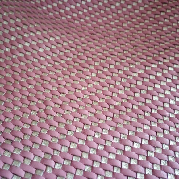 Coach Park Avery Hobo Bucket Shoulder Tote Bag Mauve Pink & Gold Woven Leather - Picture 6 of 12